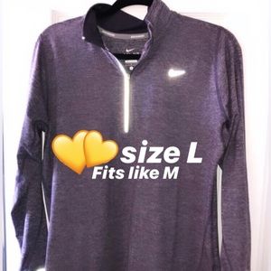 Nike running pullover. Half zip